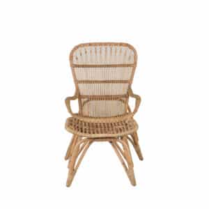 VENTURE HOME Ella Lounge Chair - rotting / Offwhite hynde. inkl. fodskammel